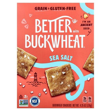 Better with Buckwheat, 蕎麥餅乾，海鹽味，4.25 盎司（120 克）