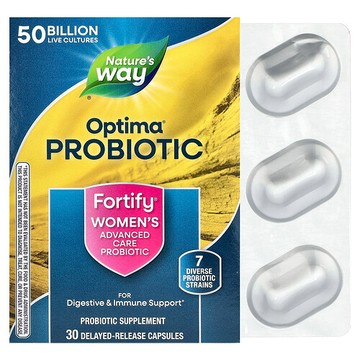 Nature's Way, Optima® Probiotic，Fortify® 女性高級護理益生菌，500 億，30 粒緩釋膠囊
