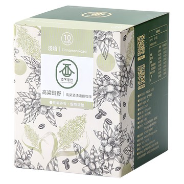 酒字商行 金門邁全球 x 金門酒字咖啡商行 高粱田野高粱酒漬咖啡濾掛 淡焙Cinnamon Roast  15g  10包  1盒