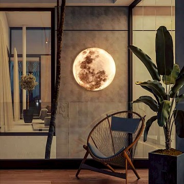 月亮壁燈 景觀燈 戶外防水月亮壁燈創意壁燈庭院大門燈花園過道燈陽臺燈別墅景觀燈