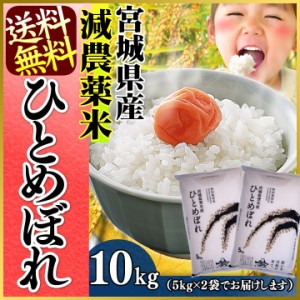 ひとめぼれ 10kg 宮城県産 減農薬米ひとめぼれ 10kg(5kg×2袋) こめ 10キロ  送料無料  安い おいしい ご飯 ごはん 白米 う