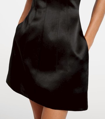 McQueen Off-shoulder satin minidress