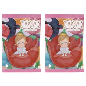 KOKUBO 童話森林入浴劑 拇指姑娘 幸福花香味 粉紅熱湯色 含蜂王漿提取物 虎耳草提取物 牡丹提取物 葛根提取物  50g  2包