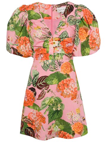 Cara Cara - floral-print cotton mini dress - women - Cotton - XS - Pink
