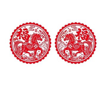 元旦氣氛裝飾2026馬年裝飾靜電貼新中式國風福字窗花玻璃貼紙