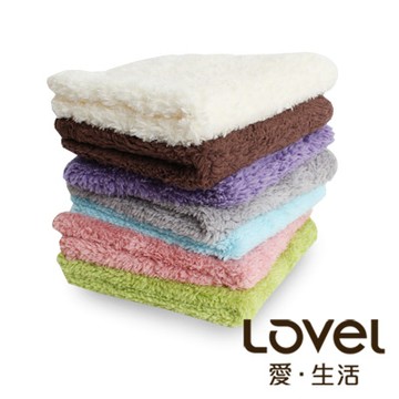 LOVEL 7倍強效吸水抗菌超細纖維方巾6入組(共9色)