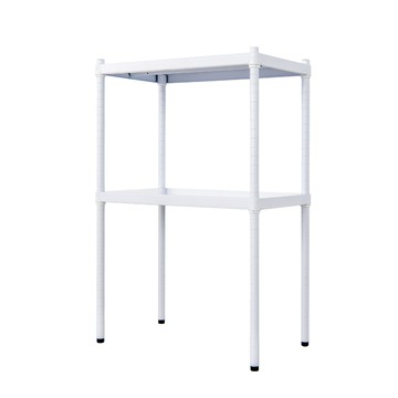 【Y HOUSE】60x35x75公分 兩層無洞鐵板收納層架 置物架 鐵架-烤漆白