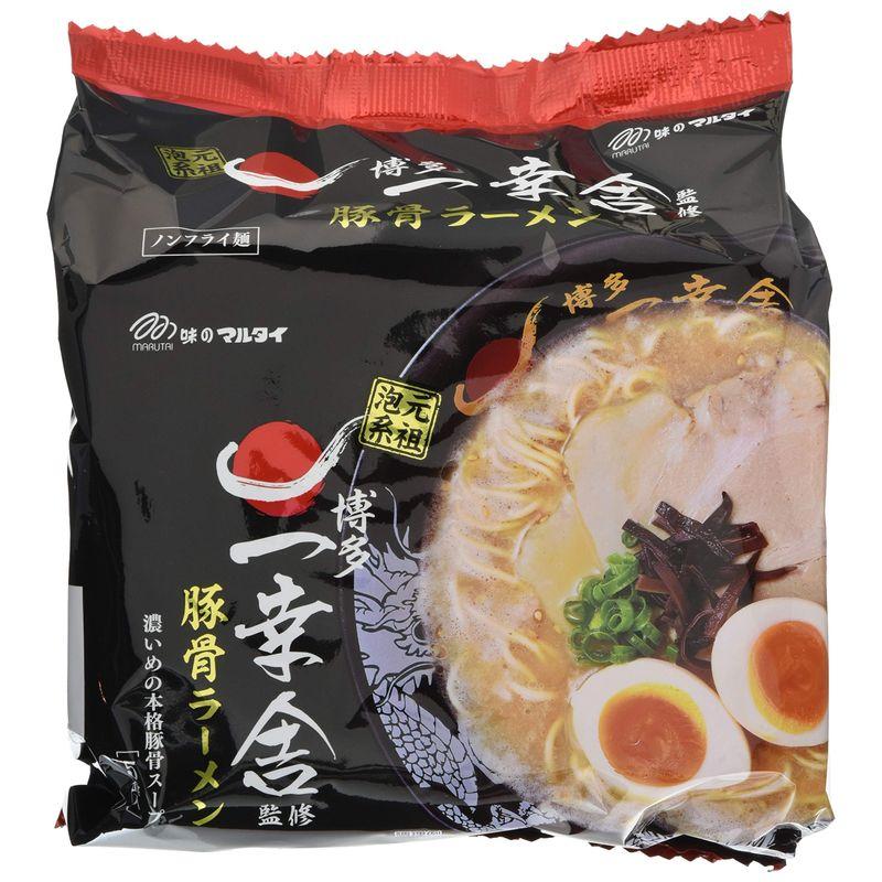 マルタイ 袋・一幸舎監修 豚骨ラーメン 5食 455g ×6個