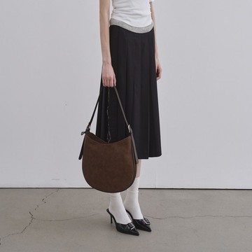 韓國製 MUR Pair bag 手袋/單肩包/上肩袋/手提袋 Suede dkbrown