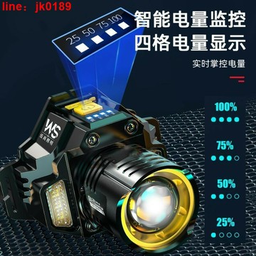 【新店熱銷】電頭戴式強光手電筒小型便捷式夜釣魚燈礦燈