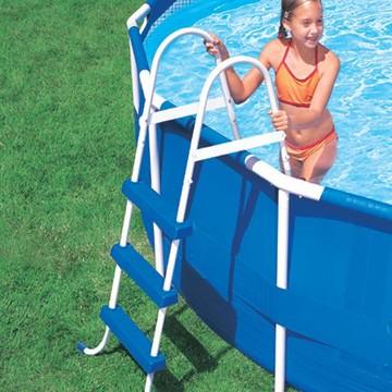 公司貨 免運 原裝正品INTEX游泳池扶梯雙面扶梯泳池配套設備爬梯水池梯子107CM 快速發貨