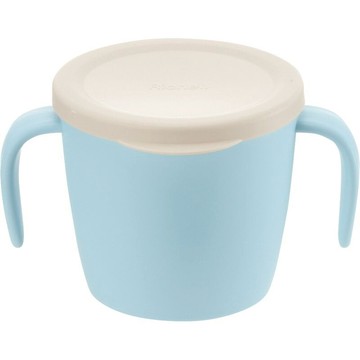 Richell 利其爾 雙層可拆式不鏽鋼雙耳杯(附蓋)260ml-藍★衛立兒生活館★