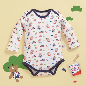 深藍色富熊 包屁衣