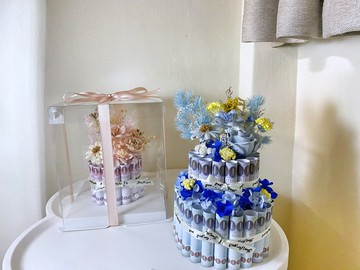 母親節 有錢花蛋糕 鈔票蛋糕 祝賀蛋糕 紙鈔蛋糕 生日蛋糕 永生花