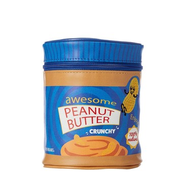 MARUSHIN(丸真) yup! 造型圓形罐頭拉鍊袋(合成皮/藍紅粉/14x10x10cm)