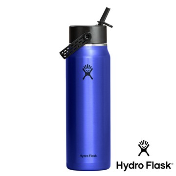 【Hydro Flask】寬口吸管輕量真空保溫鋼瓶32oz『藍寶石』HLW32LWFS 戶外 露營 登山 健行 休閒 時尚 保溫瓶
