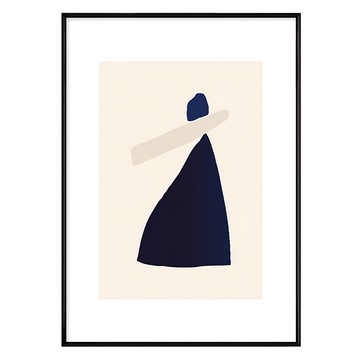 BOLUO GALLERY 菠蘿選畫所 幾何 寬底瓶掛畫 APGS4675B  42 x 59.4cm  黑色