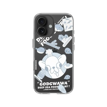 iPhone 16 Clear Case（相機按鈕） 透明 - Godgwawa 變種吉娃娃 - 吉藍海域