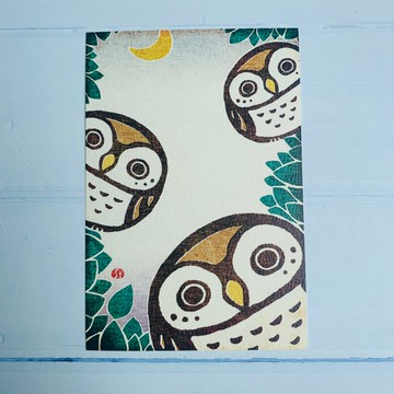 日本明信片/卡片-染繪風-貓頭鷹(代寫卡片)