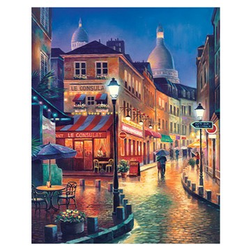 創彩 鑽石畫組 30*40 ZSD3465  夜晚街道  1組