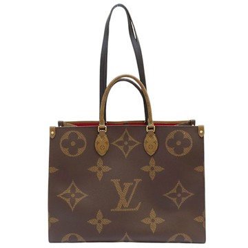 【二手名牌BRAND OFF】LOUIS VUITTON LV 路易威登【再降價】棕色 原花 帆布 Onthego GM 托特包 M45320