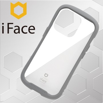 日本 iFace iPhone 14 Pro Reflection 抗衝擊強化玻璃保護殼 - 莫蘭迪灰色