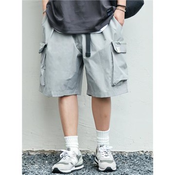 NESSTTU 24SS新款日系休閑寬松百搭防潑水山系基礎腰帶工裝短褲