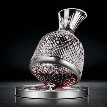 全球購紅酒醒酒器高端旋轉葡萄酒分酒器酒壺套裝高級感器具不倒翁