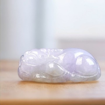 【招財神獸】紫羅蘭翡翠貔貅 | 天然緬甸玉翡翠A貨 | 送禮