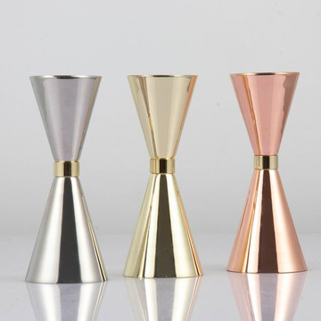 楓林宜居 盎司杯 304不銹鋼雙頭量杯帶內外刻度卷邊量酒器酒吧調酒杯