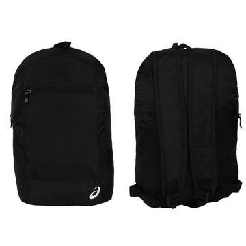 asics 可收納後背包-雙肩包 肩背包 旅行包 亞瑟士 黑白