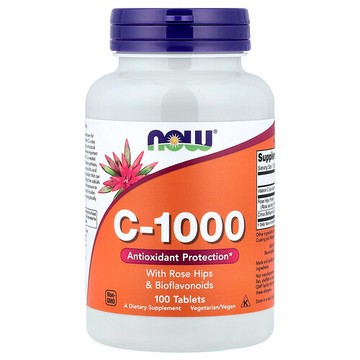 NOW Foods, C-1000，含玫瑰果和生物類黃酮，100 片