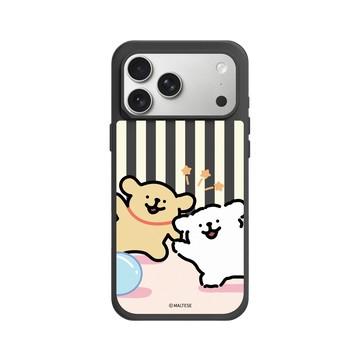 iPhone 17 Pro Max SolidX 黑 - Maltese線條小狗 - 跟線條小狗一起玩吧