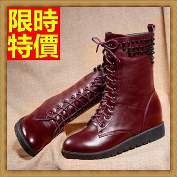 馬丁靴女中筒靴子-內增高加絨真皮保暖女鞋子2色65d91【獨家進口】【米蘭精品】
