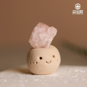 【綵金殿】粉水晶招來愛情礦石迷你擺件｜招桃花｜療癒創傷｜禮物｜送禮｜生日｜生日禮物｜交換禮物
