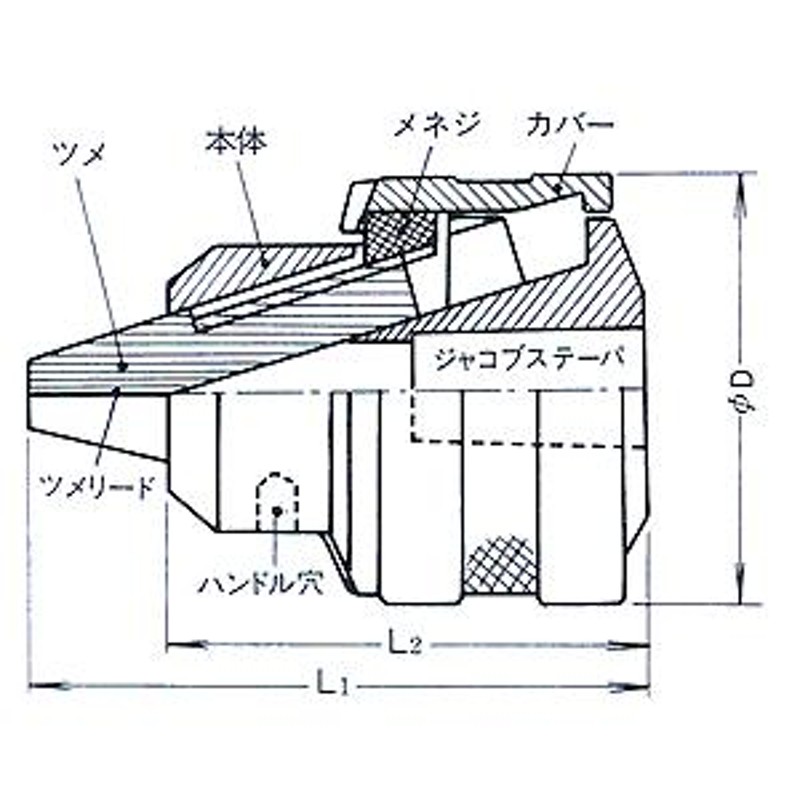 堀内製作所 ドリルチャック 13MG-JT33 | LINEショッピング