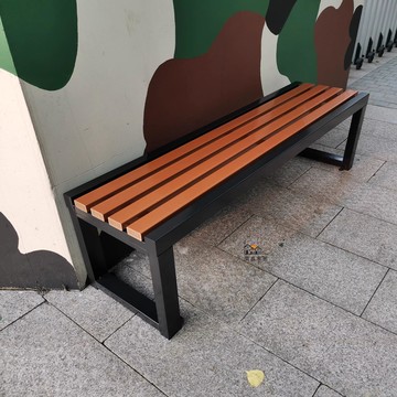 公司貨 免運 戶外防腐木公園長椅休息區更衣換鞋鐵藝長條凳子商廣場休閑實排椅工廠現貨直銷 全館八折 售後保障 5h830