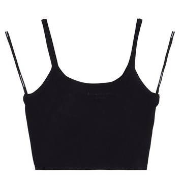 alexanderwang 彈力粘膠纖維針織低圓領背心