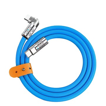 【ibits】鋅合金 180度彎頭旋轉充電線 傳輸線 數據線 手遊 120W 27W 快充 雙TypeC 蘋果線 TPE 1/2M