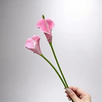 氣質仙女粉色海芋仿真花花材(5入組)