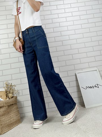 雙釦收腹顯瘦洗水寬褲 ️搶現貨️