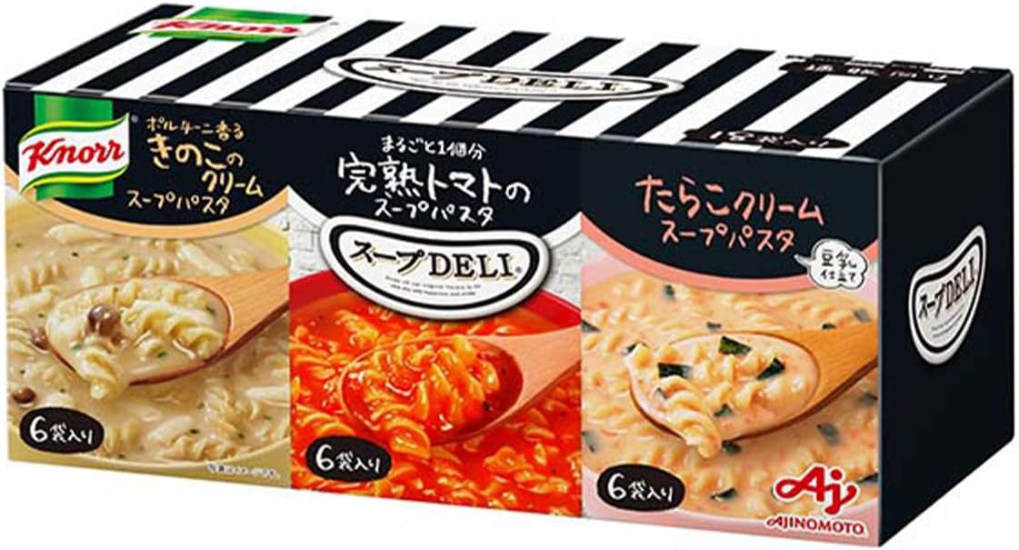 味の素 クノール スープ DELI バラエティボックス 18袋入 トマト きのこ たらこ (カップスープ スープ パスタ 食品 まとめ買い)