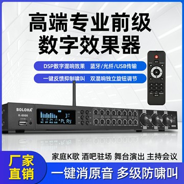 舞臺前級混響效果器專業話筒嘯叫混響器家用處理器演出藍牙KTV