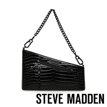 STEVE MADDEN-BTATE 率性鱷魚皮梯形手提包-黑色