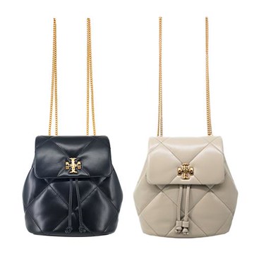 TORY BURCH KIRA 菱格紋絎縫翻蓋後背包(迷你/多色選)