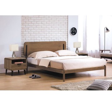 羅德北歐淺胡桃3.5尺木面床台