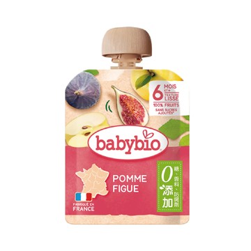 【綠動會】Babybio 生機蘋果無花果纖果泥90g