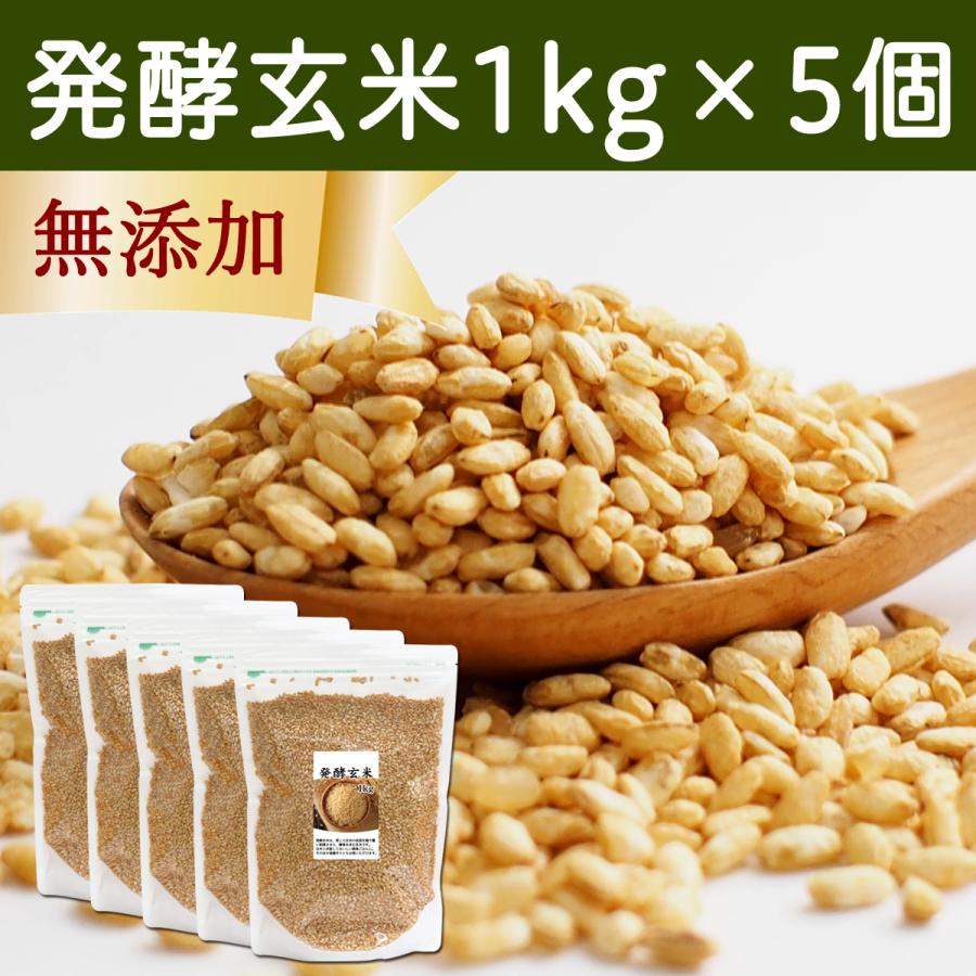 発酵玄米 1kg×5個 酵素玄米 寝かせ玄米 酵素ご飯 炊飯器で手軽に