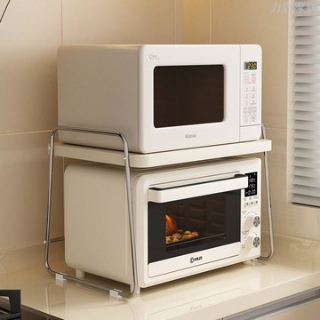 廚房置物架微波爐臺面家用烤箱多功能支架收納桌面雙層架子電飯煲