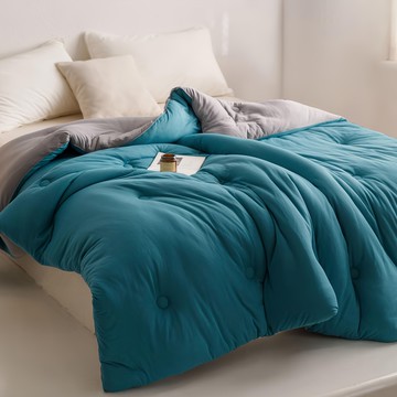 BELLE VIE 雲感簡約雙面針織棉 可水洗冬被  雙人(180 x 210cm)  松石綠  1件